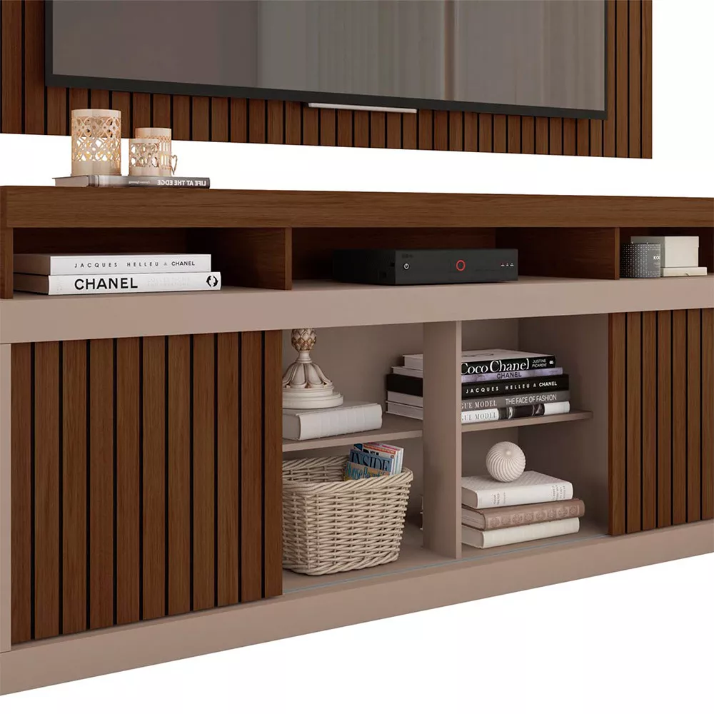 Rack com Painel para TV até 60 Polegadas New Oscar Caemmun