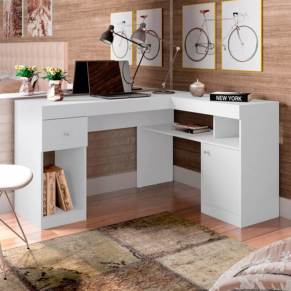 Mesa De Computador Com Porta e Gaveta Nilo Caemmun