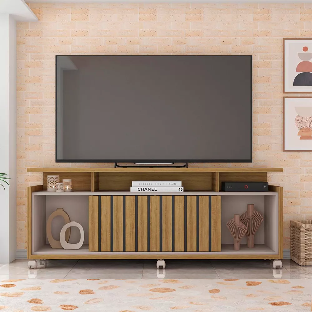 Rack Bancada para Tv até 65 Polegadas 1 Porta Oasis Caemmun