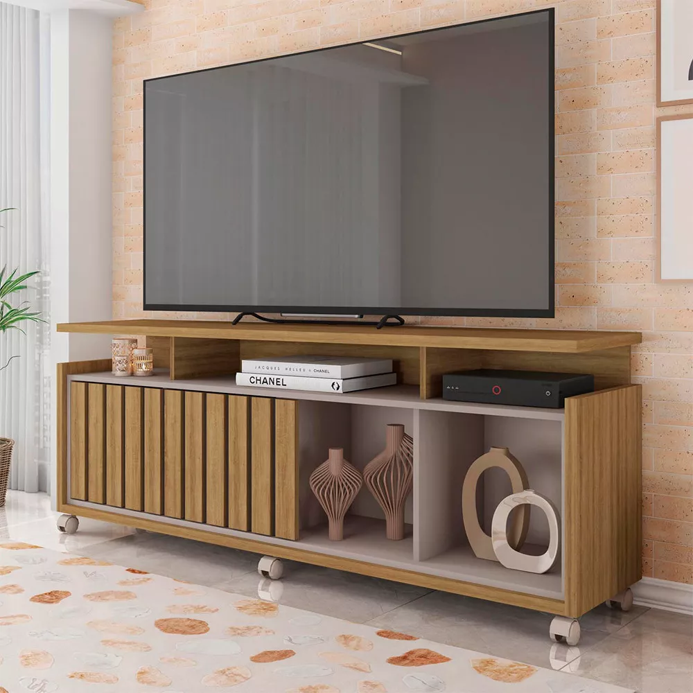 Rack Bancada para Tv até 65 Polegadas 1 Porta Oasis Caemmun