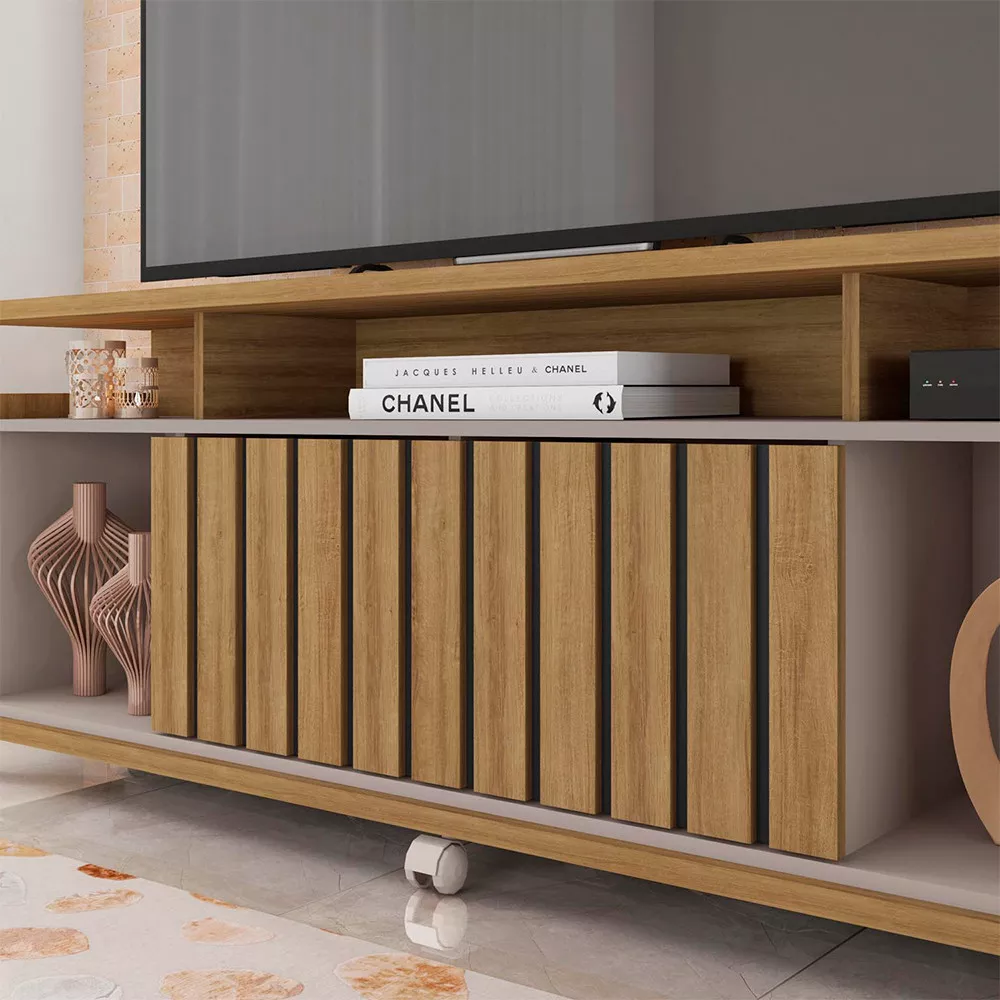 Rack Bancada para Tv até 65 Polegadas 1 Porta Oasis Caemmun