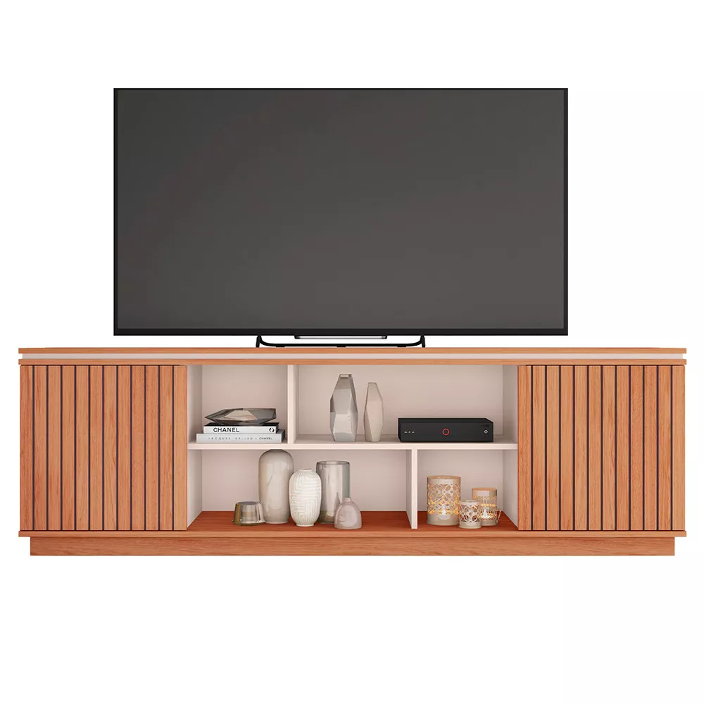 Rack Bancada para Tv até 75 Polegadas 2 Portas Simetria Caemmun