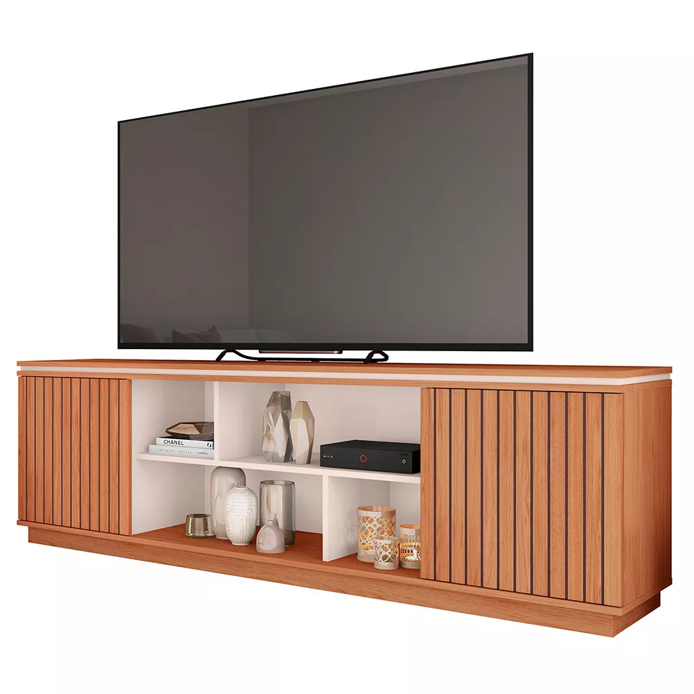 Rack Bancada para Tv até 75 Polegadas 2 Portas Simetria Caemmun