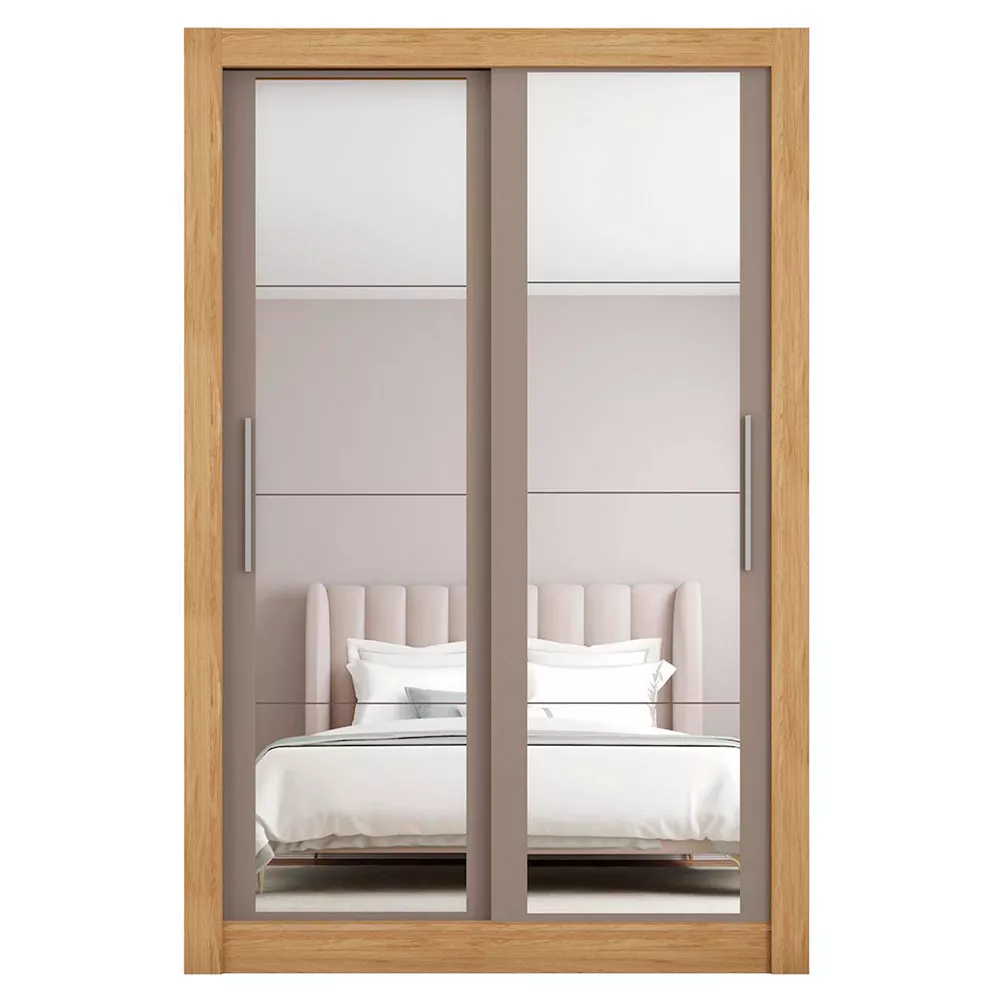 Guarda Roupa com Espelhos 2 Portas com 4 Gavetas Santiago Caemmun