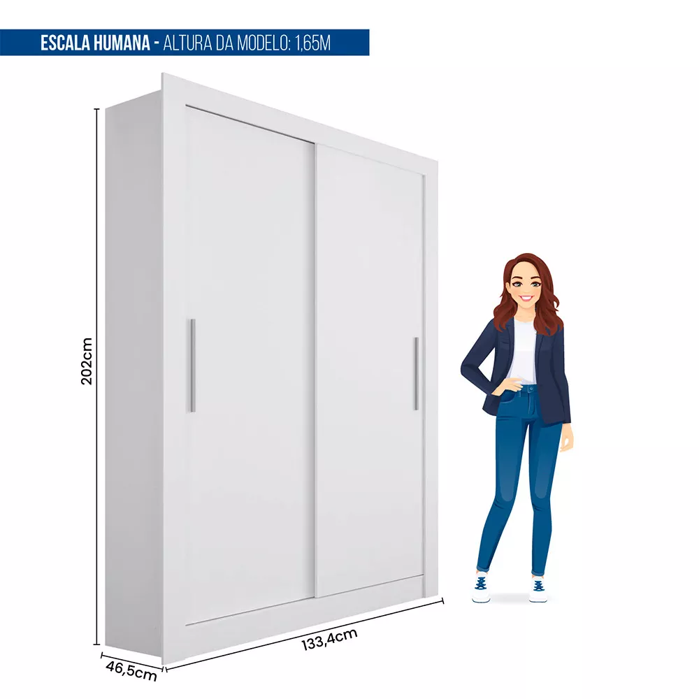 Guarda Roupa 2 Portas 2 Gavetas Santiago Caemmun