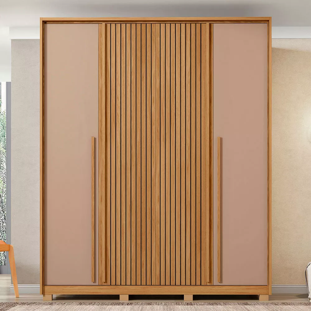 Guarda Roupa Solteiro Pietrus 4 Portas 3 Gavetas Caemmun