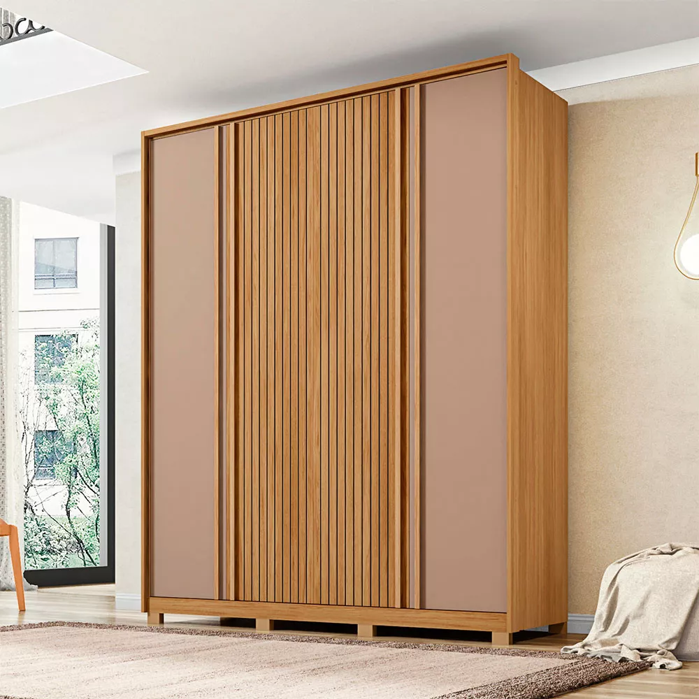 Guarda Roupa Solteiro Pietrus 4 Portas 3 Gavetas Caemmun
