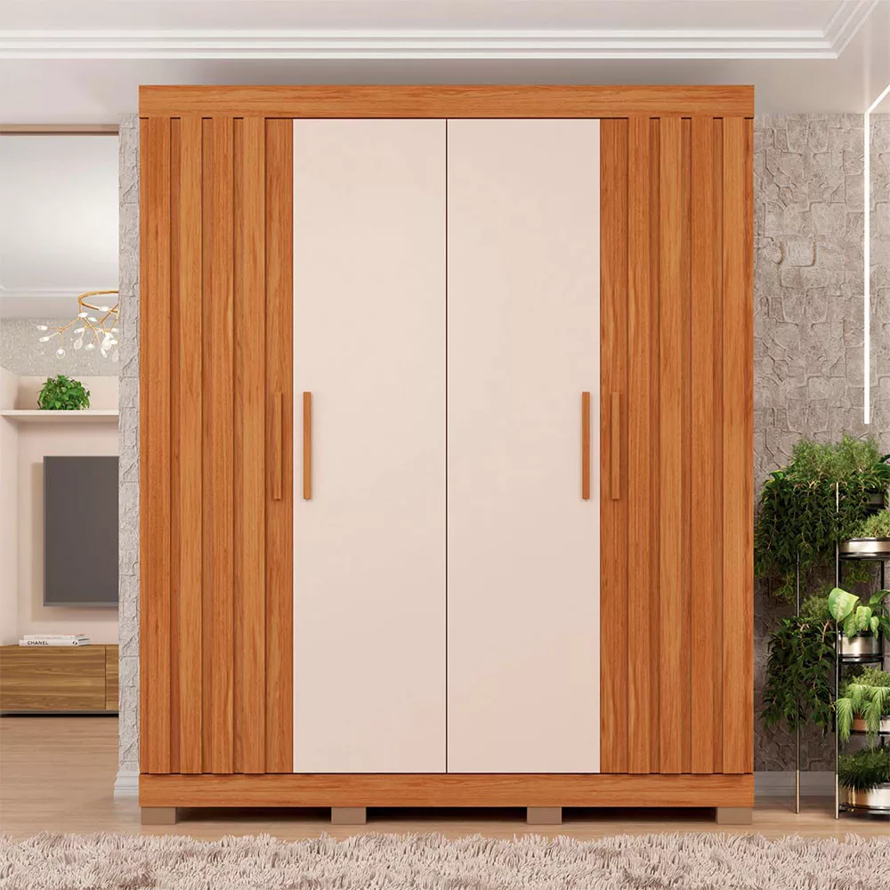 Guarda Roupa Solteiro Sophia 4 Portas 2 Gavetas Caemmun