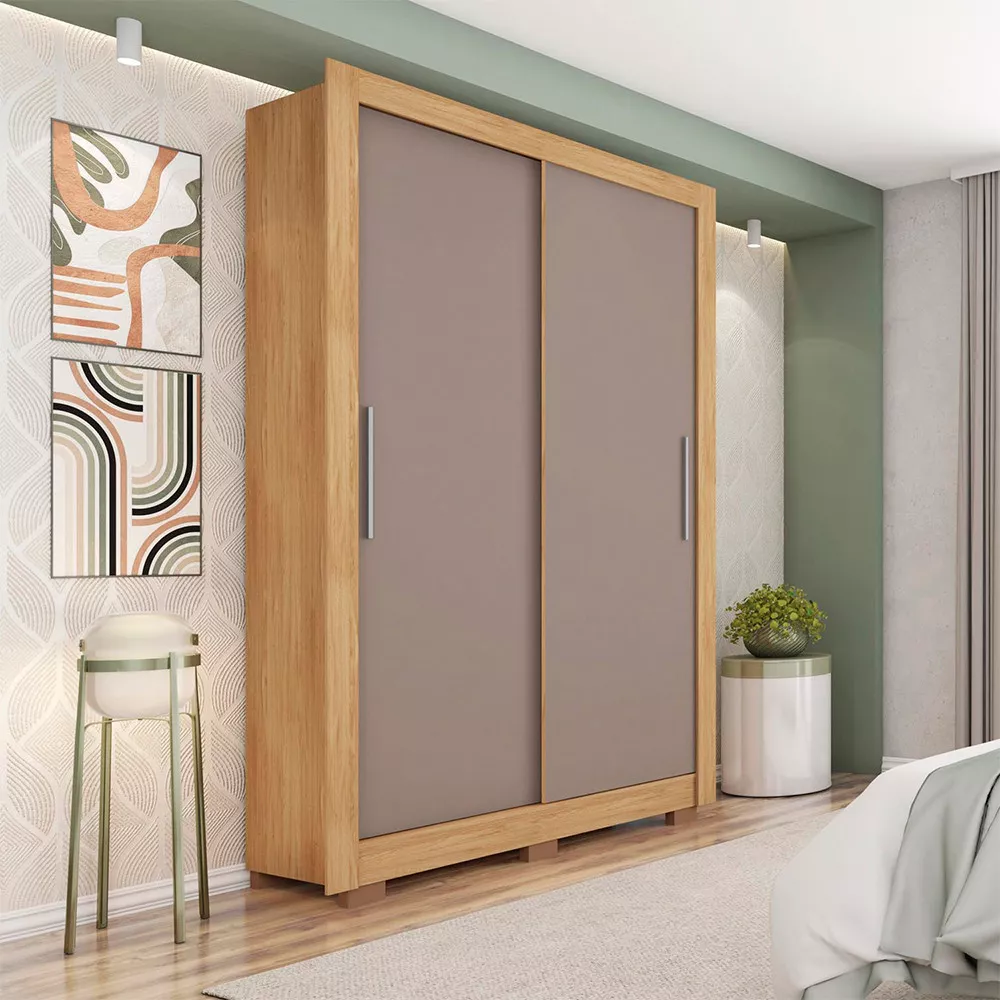 Guarda Roupa 2 Portas 2 Gavetas com Pés Santiago Caemmun
