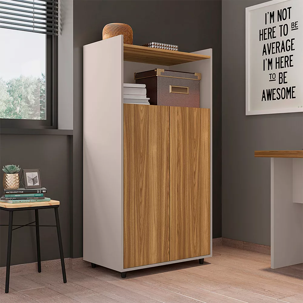 Armário Alto Escritório 2 Portas Studio Caemmun