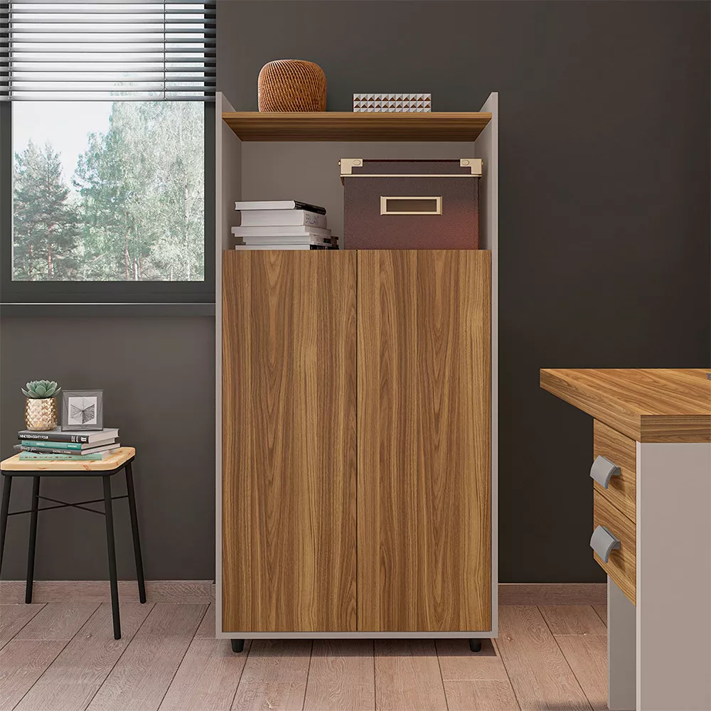 Armário Alto Escritório 2 Portas Studio Caemmun