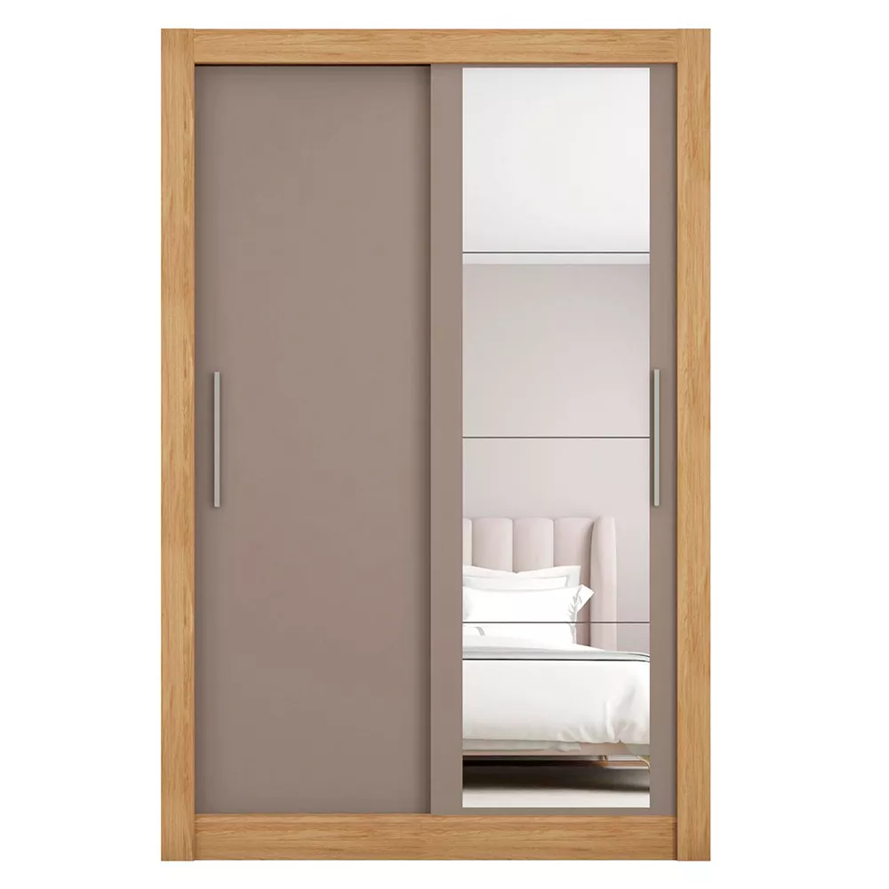 Guarda Roupa com Espelhos 2 Portas 4 Gavetas Santiago Caemmun