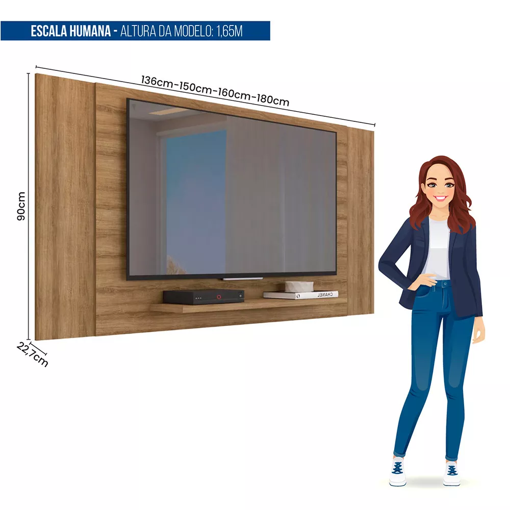 Painel para Tv até 55 Polegadas Extensível Múltiplus Caemmun