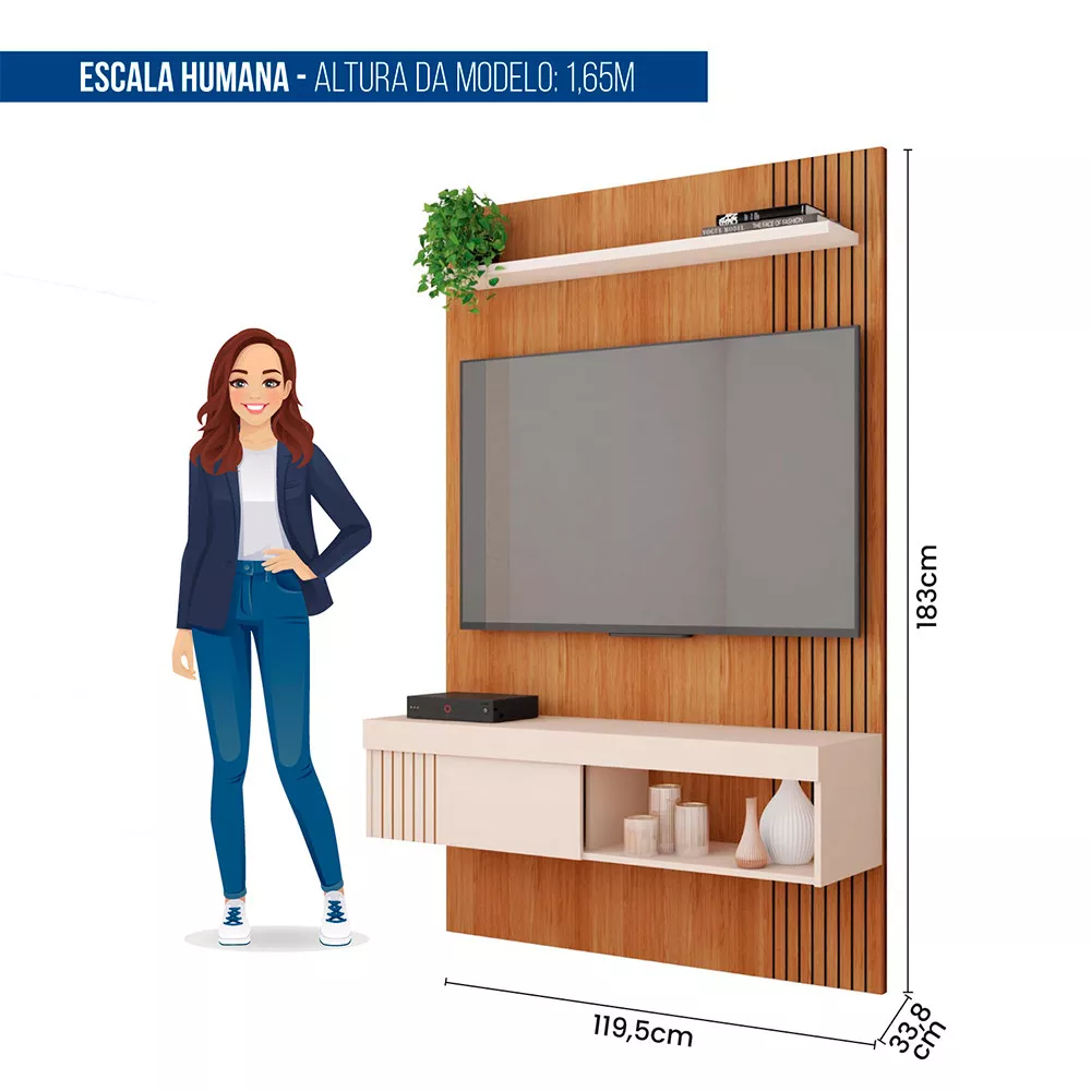 Painel para Tv até 45 Polegadas Jade 1.2 Caemmun