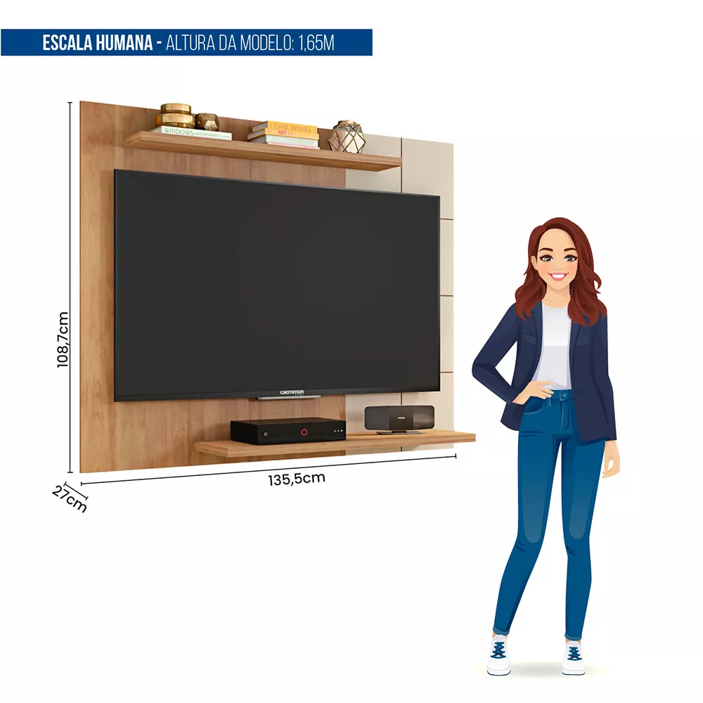 Painel para Tv até 58 Polegadas Cross Caemmun