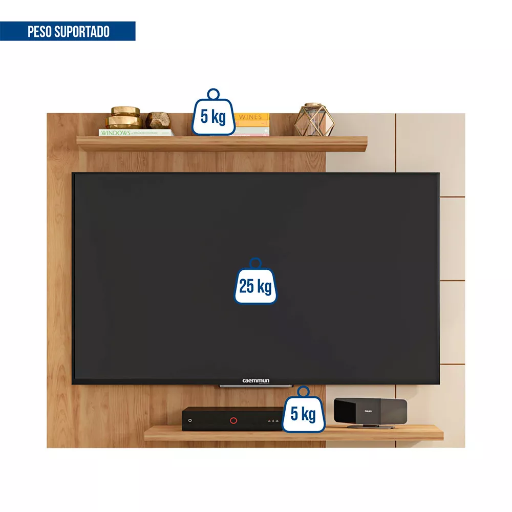 Painel para Tv até 58 Polegadas Cross Caemmun