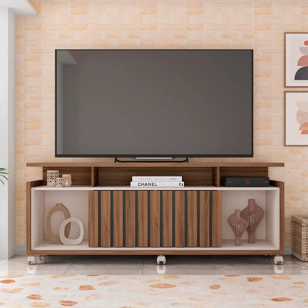 Rack Bancada para Tv até 65 Polegadas 1 Porta Oasis Caemmun