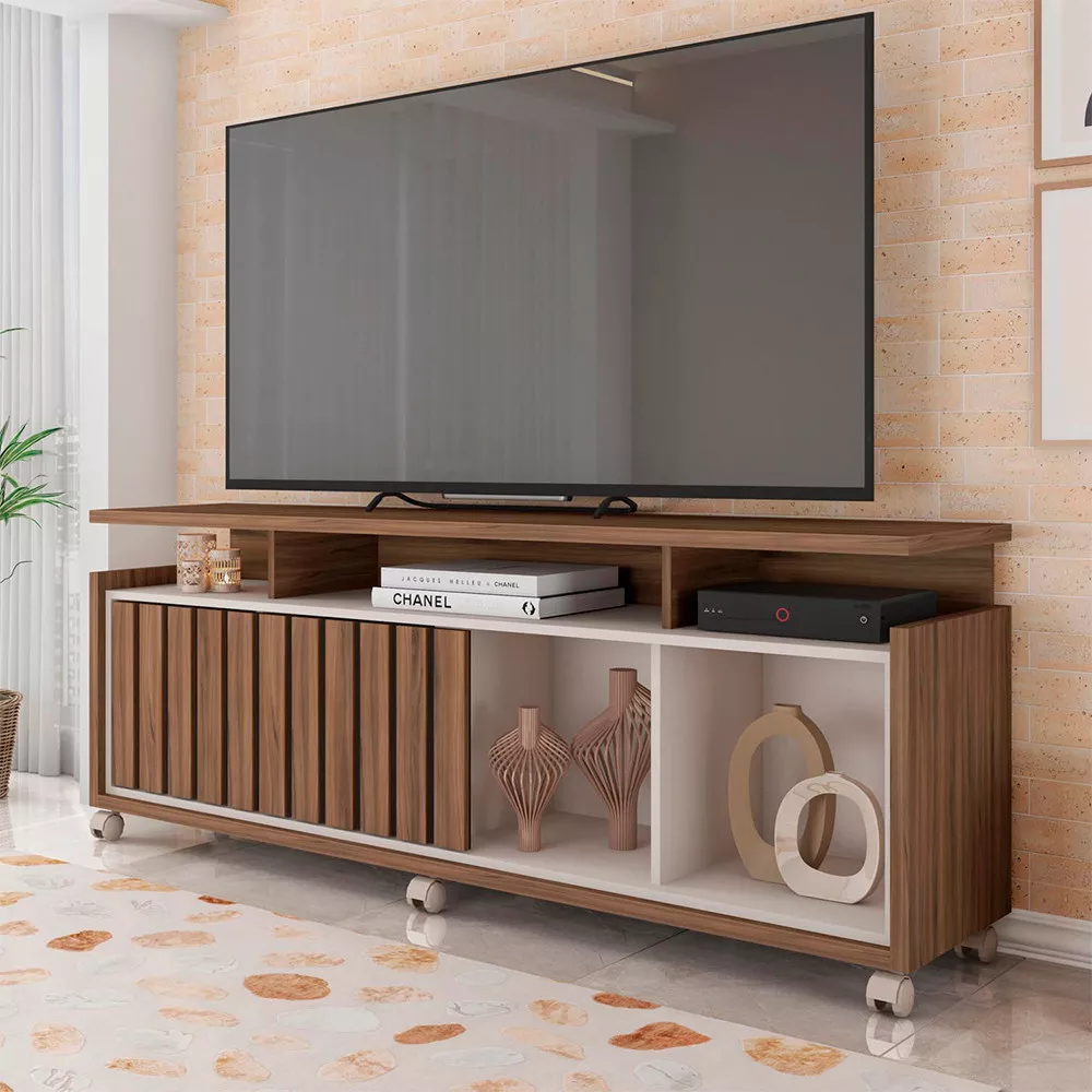 Rack Bancada para Tv até 65 Polegadas 1 Porta Oasis Caemmun