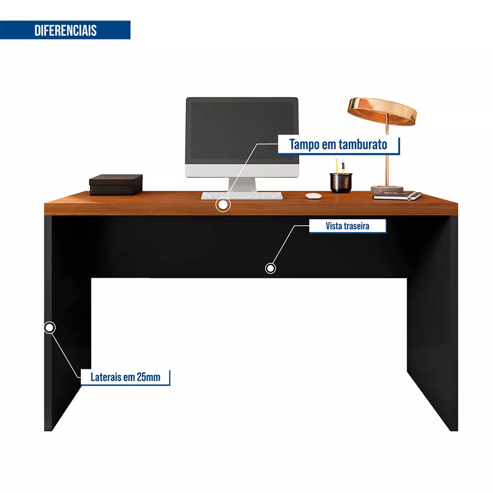 Mesa De Computador para Escritório Studio 1.3 Caemmun