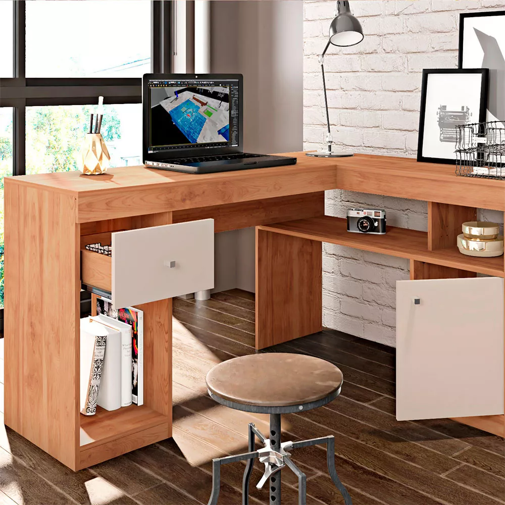 Mesa De Computador Com Porta e Gaveta Nilo Caemmun