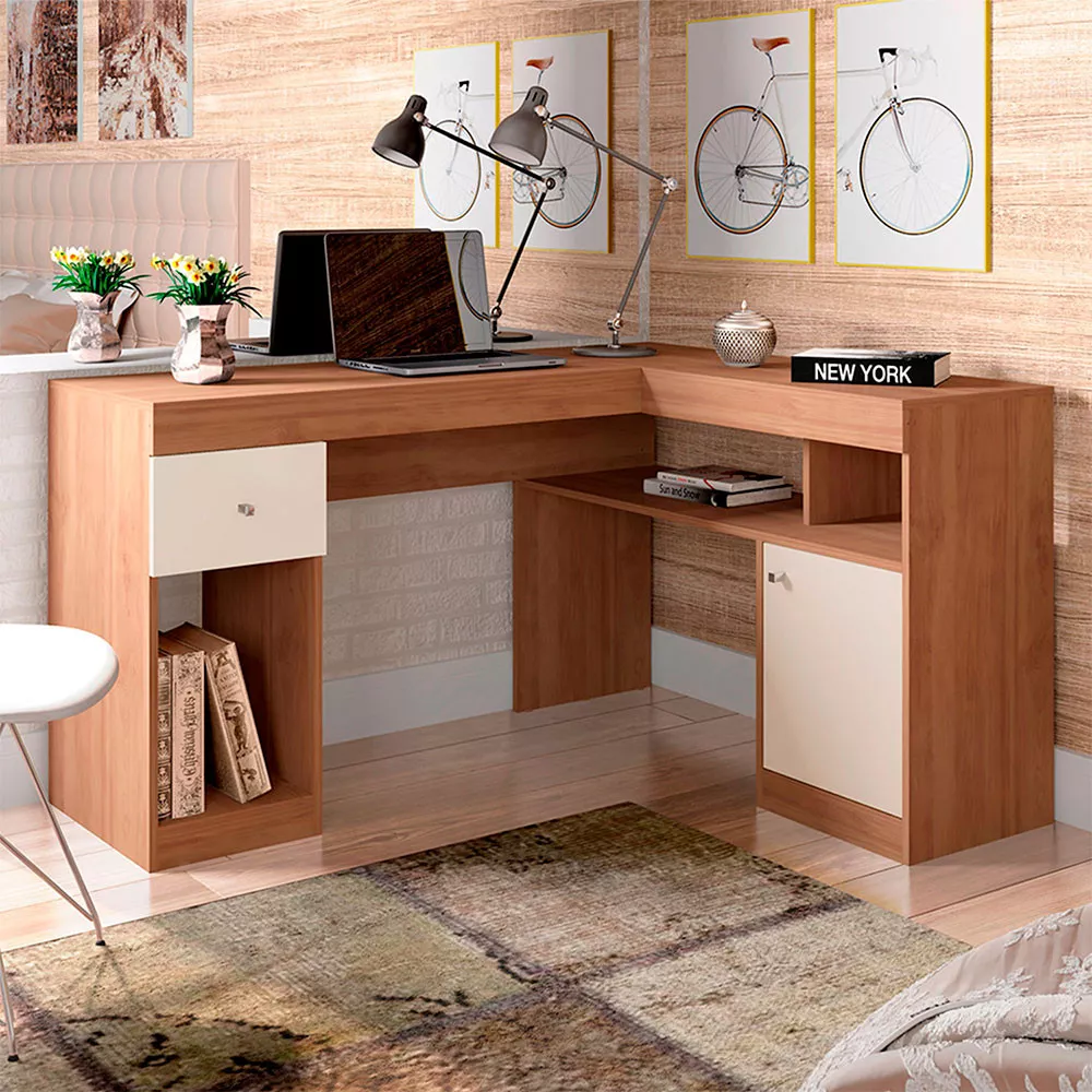 Mesa De Computador Com Porta e Gaveta Nilo Caemmun