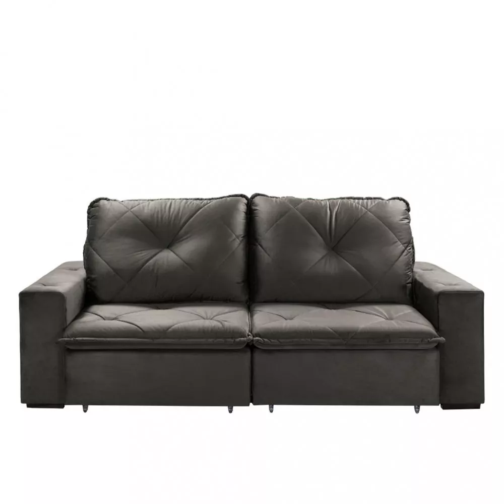 Sofá 4 Lugares Retrátil Reclinável 280cm Veludo Catarina Takei