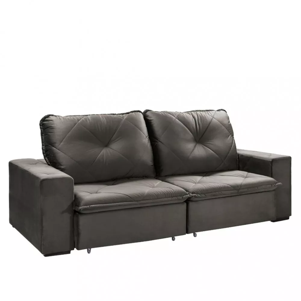 Sofá 4 Lugares Retrátil Reclinável 280cm Veludo Catarina Takei