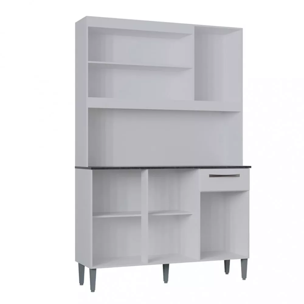 Cozinha Compacta 6 Portas 1 Gaveta 120cm Livia Poquema