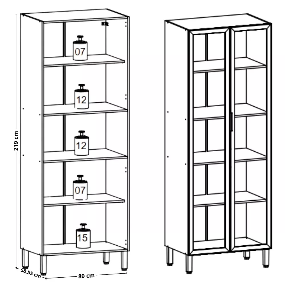 Paneleiro Duplo 2 Portas Viv Aluminum Kits Parana
