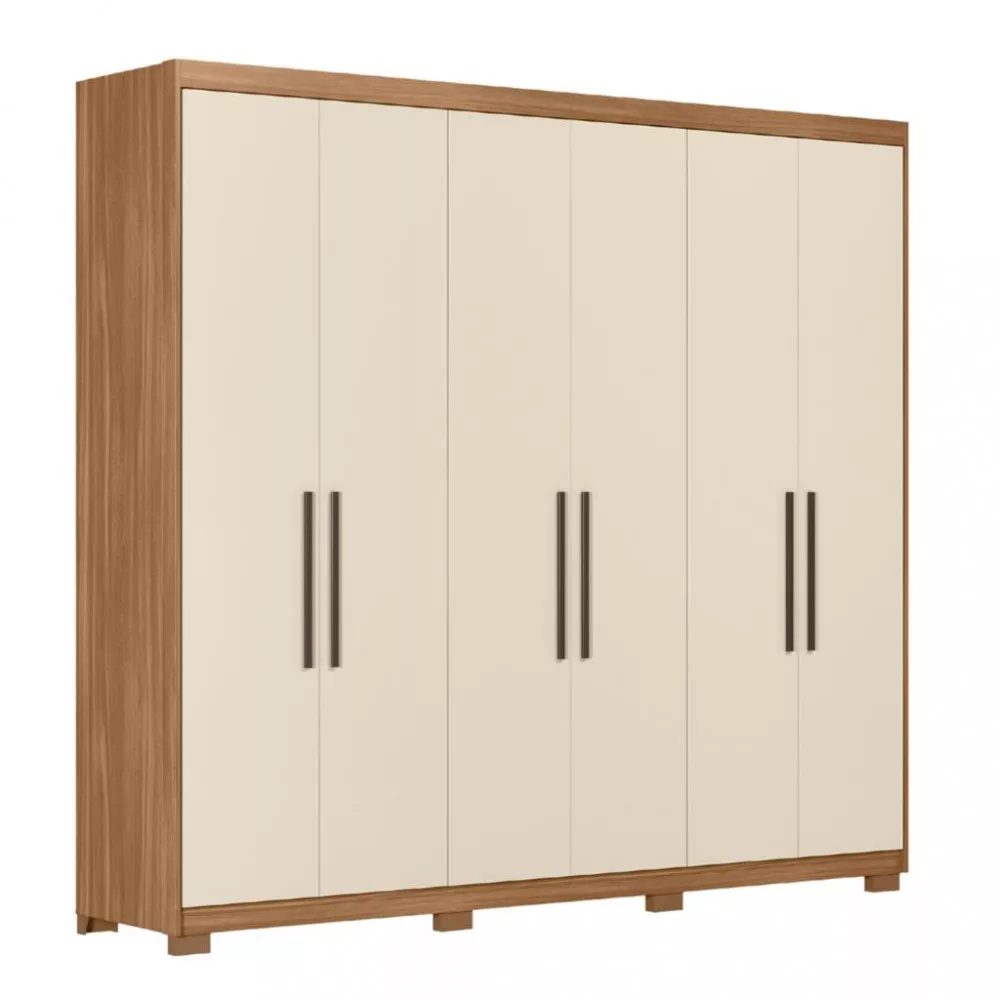 Guarda Roupa Casal 6 Portas 4 Gavetas com Pés Venice Demobile