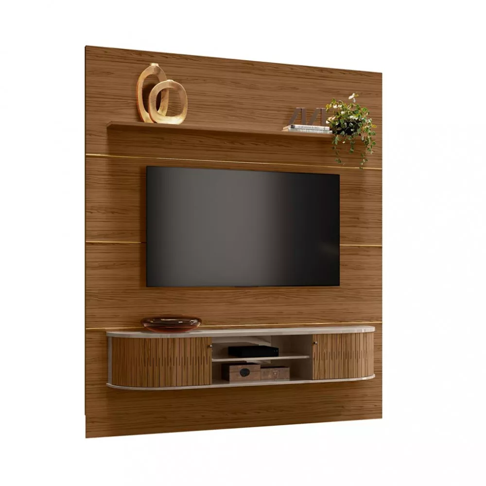 Image 1 of 4 of Painel para TV até 75 polegadas 2 Portas Bugati Madetec