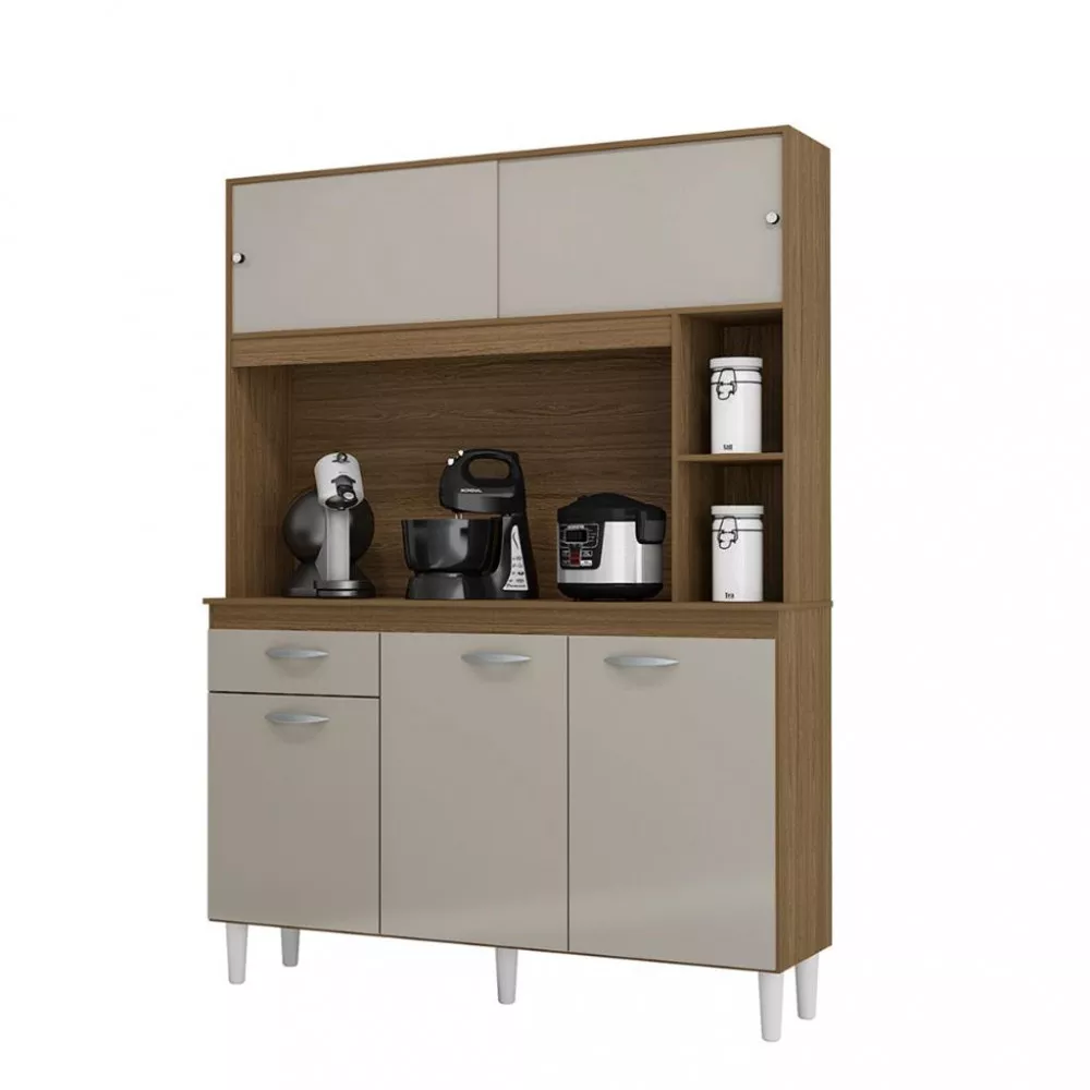 Cozinha Compacta 5 Portas 1 Gaveta 120cm Duda Poquema