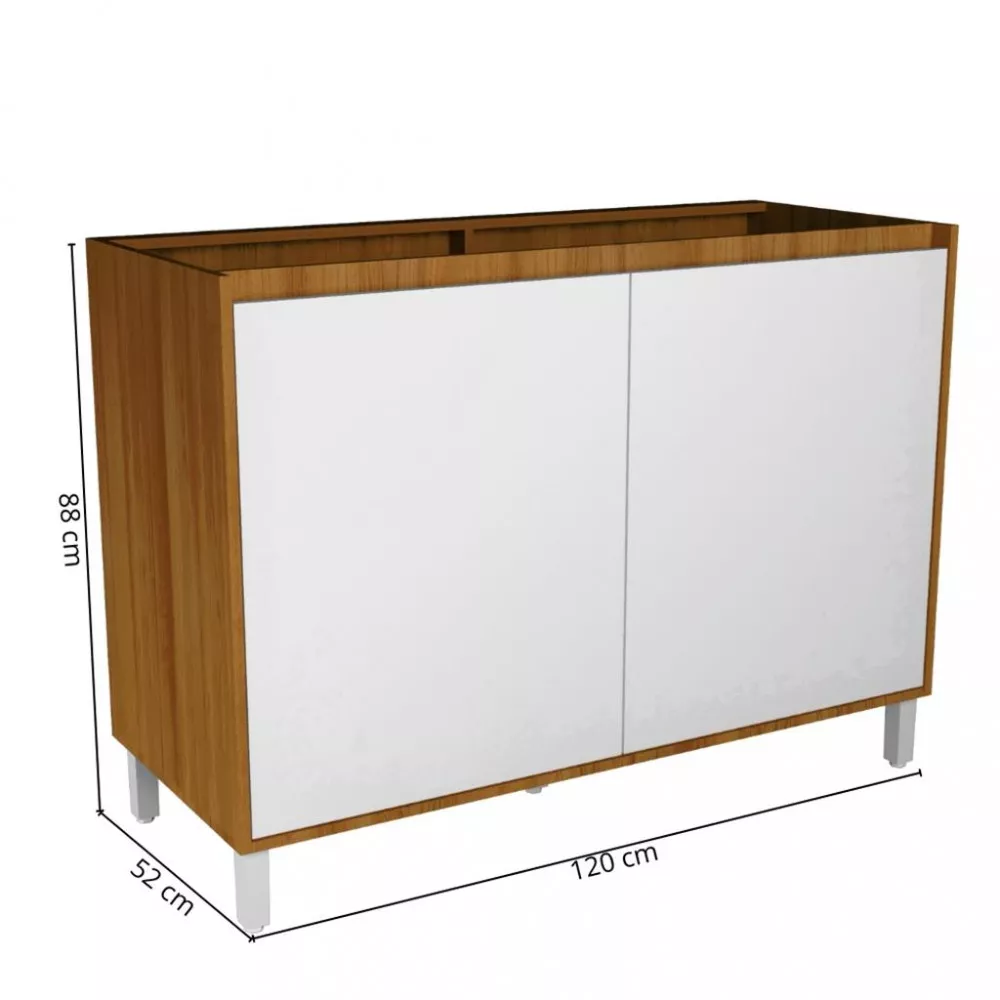 Balcão 2 Porta 120cm sem Tampo Denver Herval
