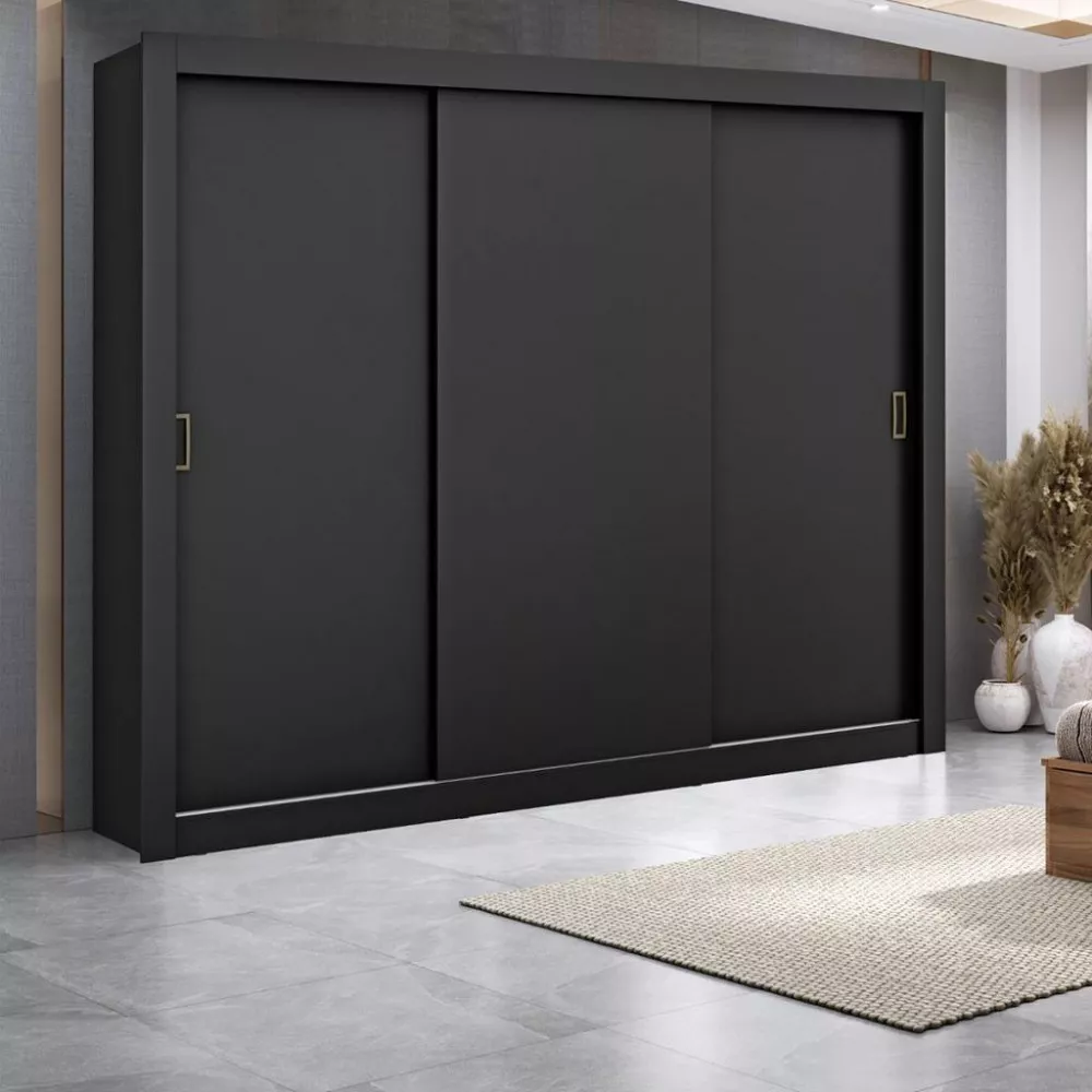 Guarda Roupa Casal 3 Portas de Correr City Maxel Móveis