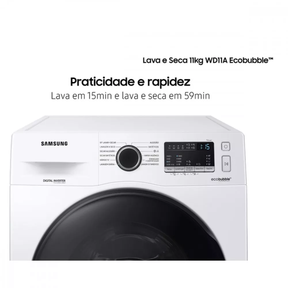 Lava e Seca Samsung Ecobubble 11KG WD11A4453BW