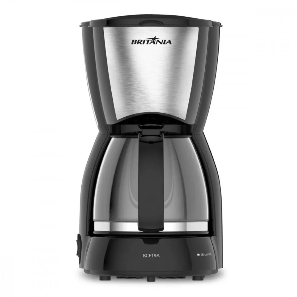 Cafeteira Britânia 18 Cafezinhos Jarra de Vidro 550W  BCF19A