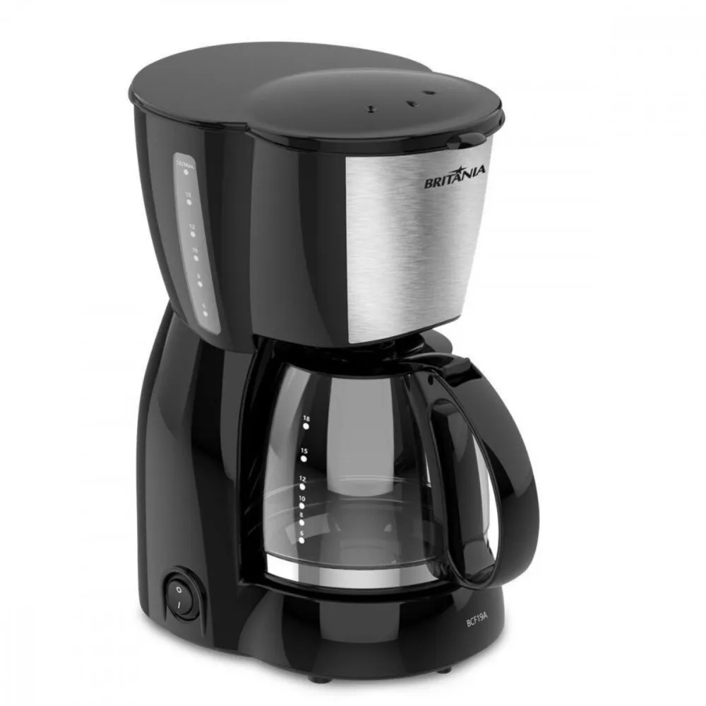Cafeteira Britânia 18 Cafezinhos Jarra de Vidro 550W  BCF19A