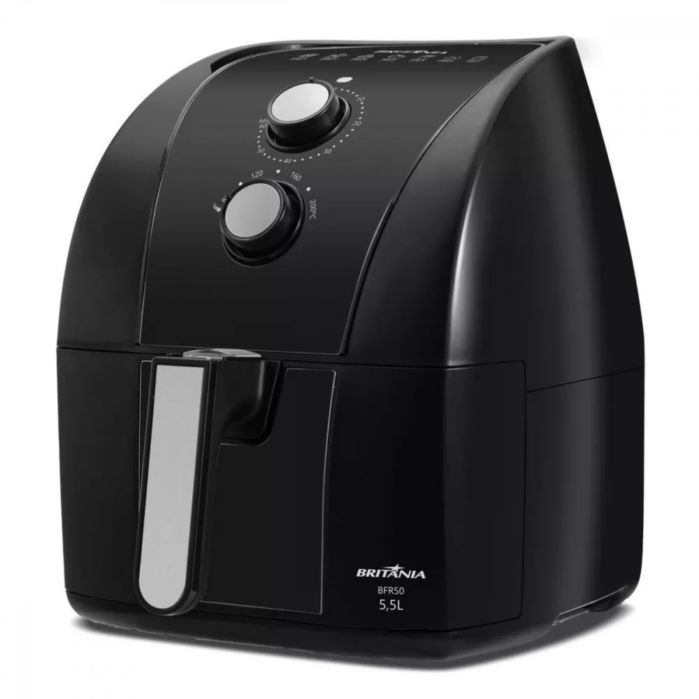 Fritadeira Elétrica Air Fryer Britânia 5,5L Antiaderente Redstone 1500W BFR50
