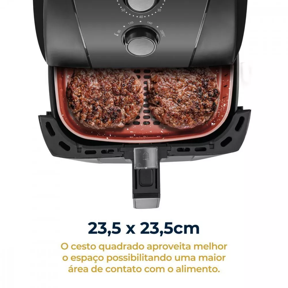 Imagem 18 de 24 de Fritadeira Elétrica Air Fryer Britânia 5,5L Antiaderente Redstone 1500W BFR50