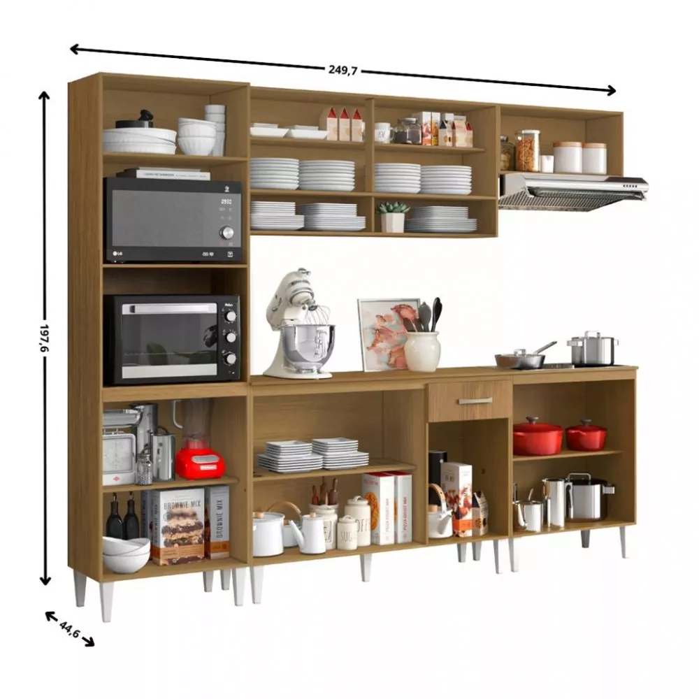 Cozinha Modulada 5 Peças com Tampo Atenas Aramoveis
