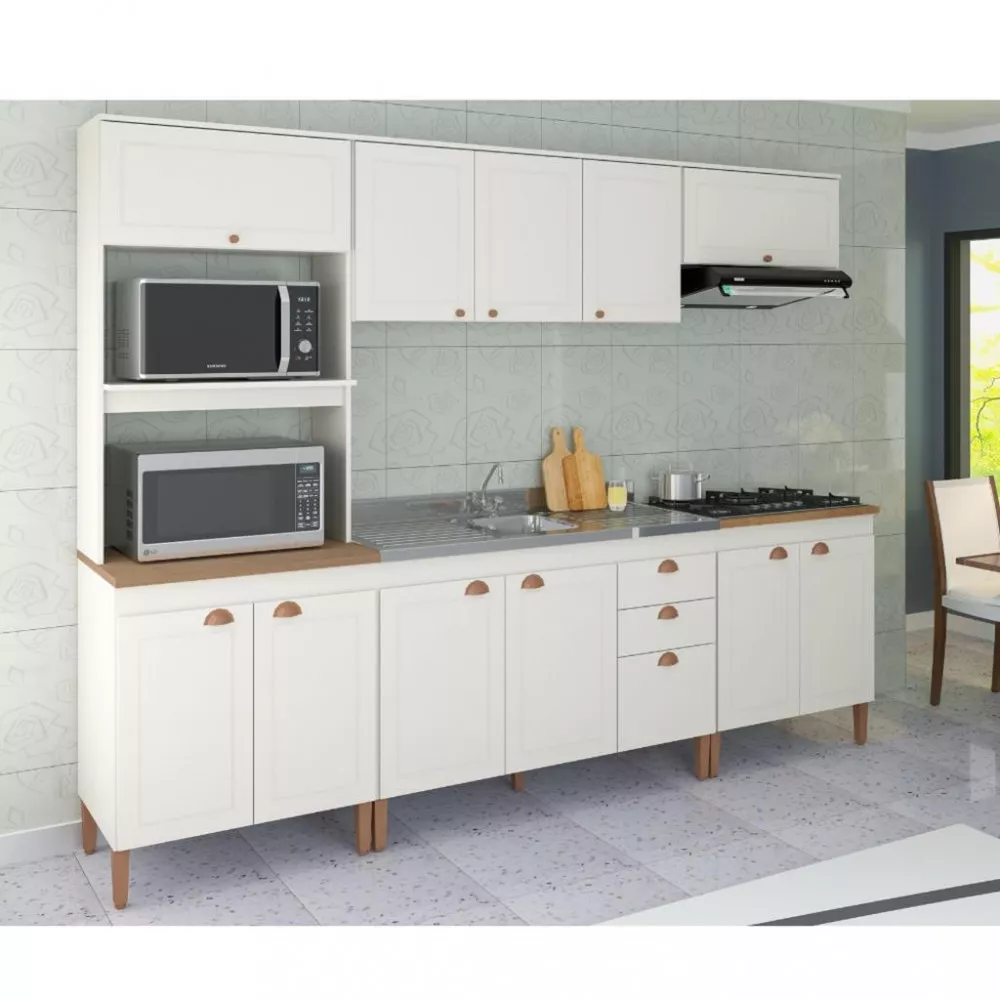 Cozinha Compacta 12 Portas 2 Gavetas Viena Atualle