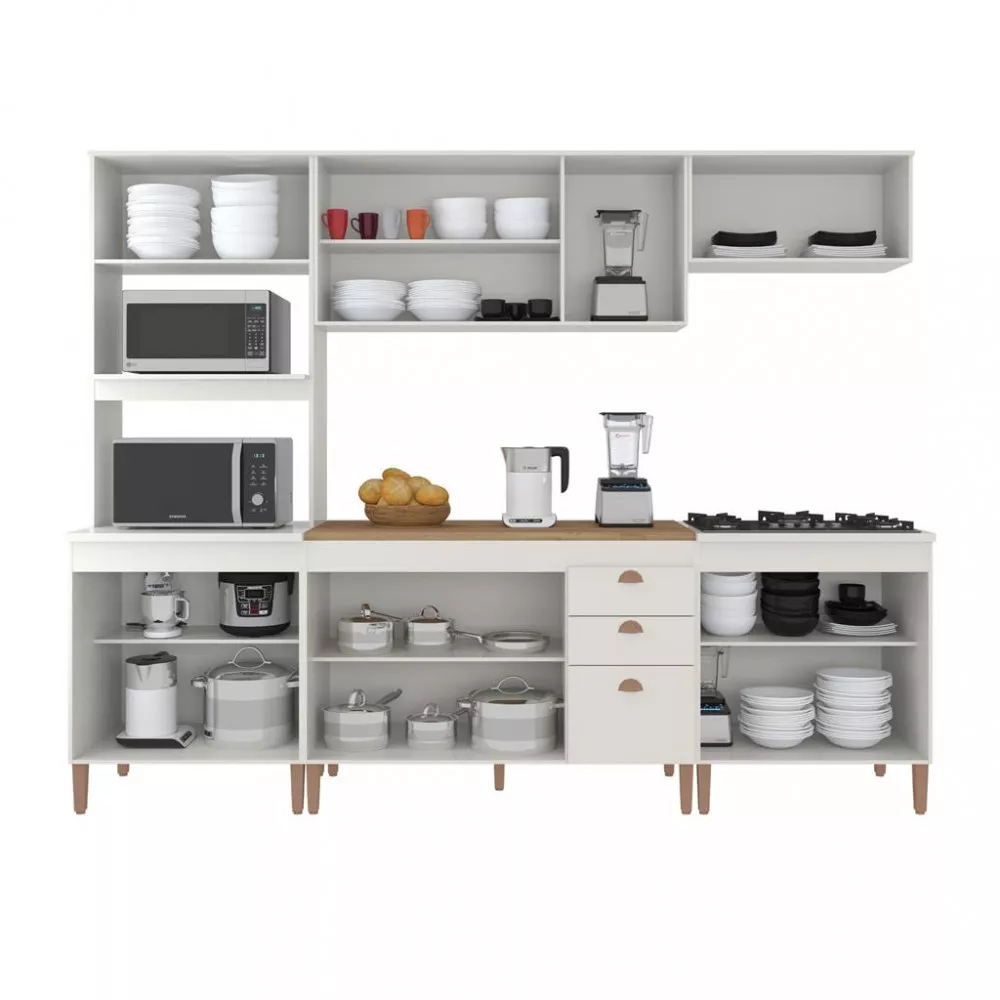 Cozinha Compacta 12 Portas 2 Gavetas Viena Atualle