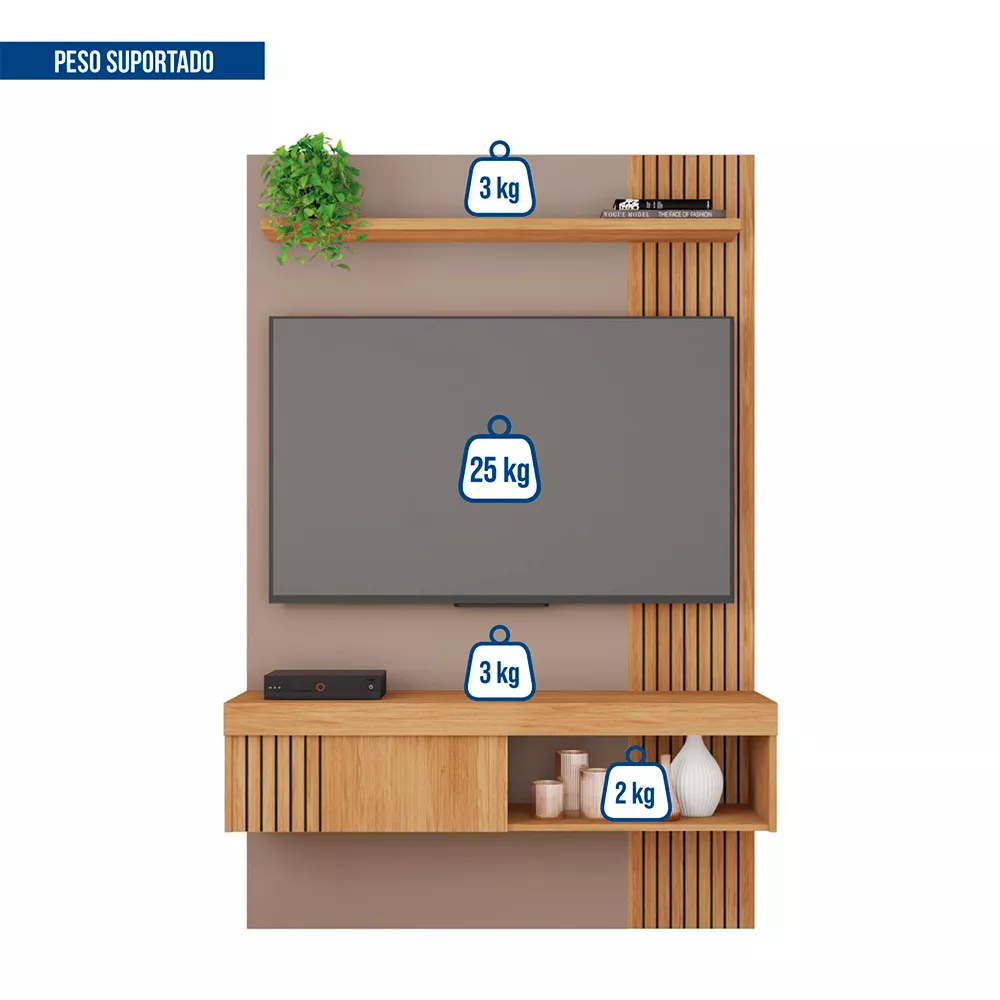 Painel para Tv até 45 Polegadas Jade 1.2 Caemmun